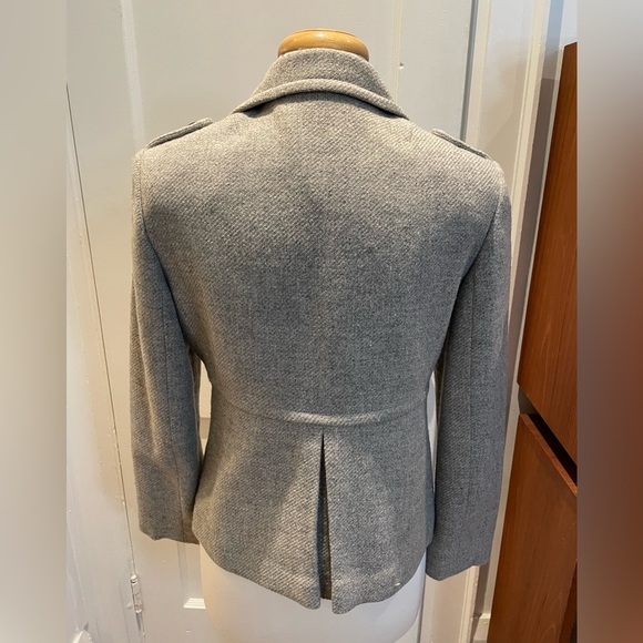 Light Grey Wool Banana Republic Military Blazer - Picture 3 of 6